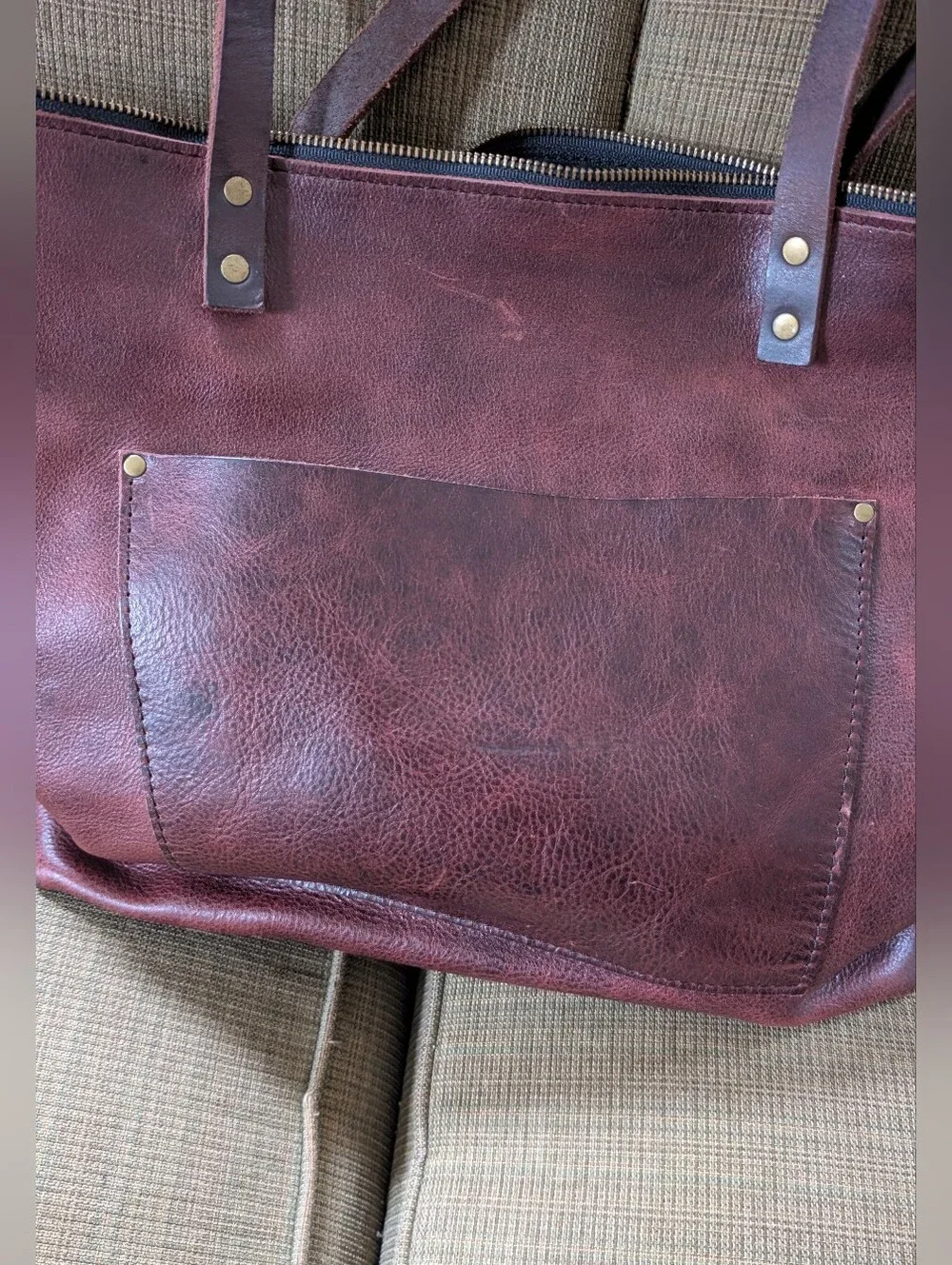 Portland Leather Good Oversized Zip Tote